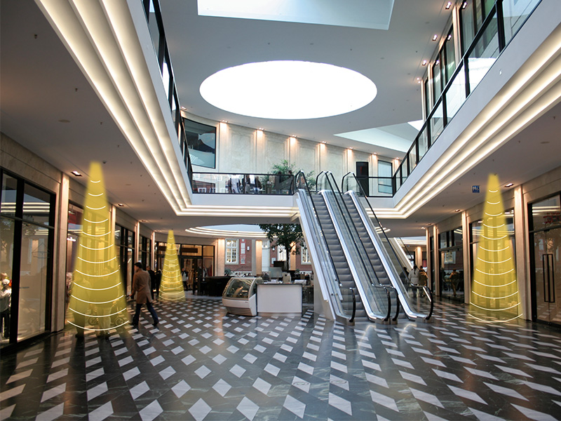 商业场所使用指向性好的音响