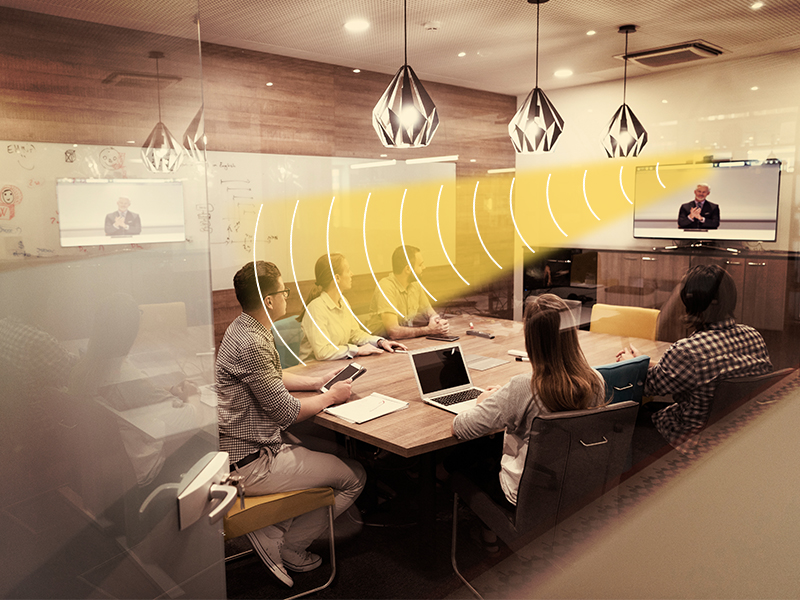 视频会议安装使用定向广播系统