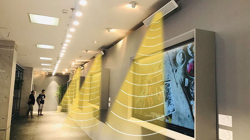 壁挂安装展览馆定向音箱