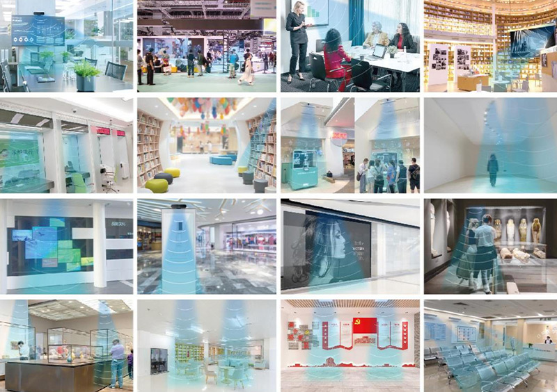 清听声学定向音箱应用场景示意图