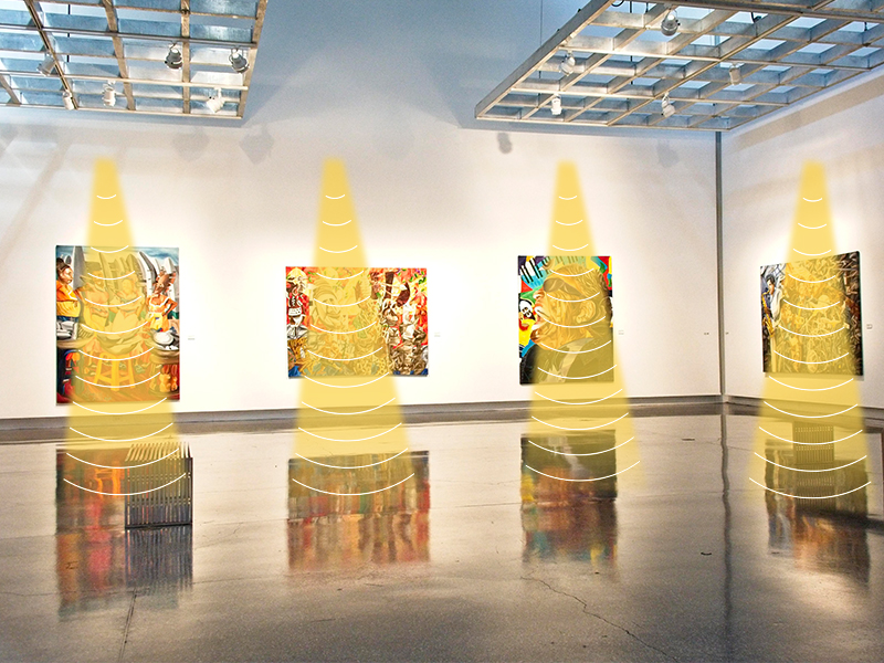 画廊定向发声示意图