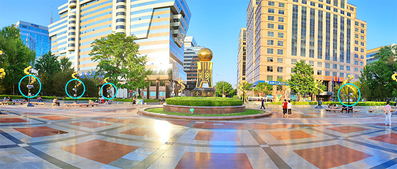 北京金融街广场的智慧广场舞系统