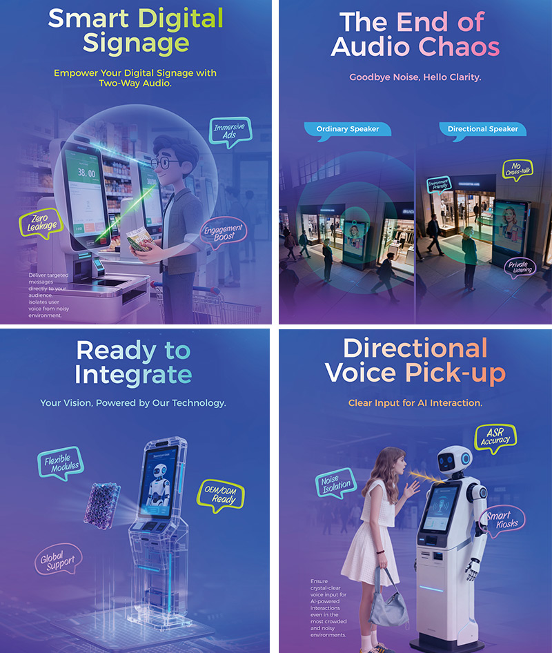 清听声学重磅展示“定向发声+定向拾音”双模组协同方案