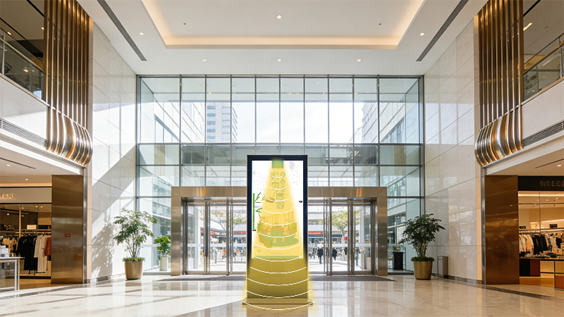 商场综合体入口大屏集成定向扬声器,声音分区,不干扰