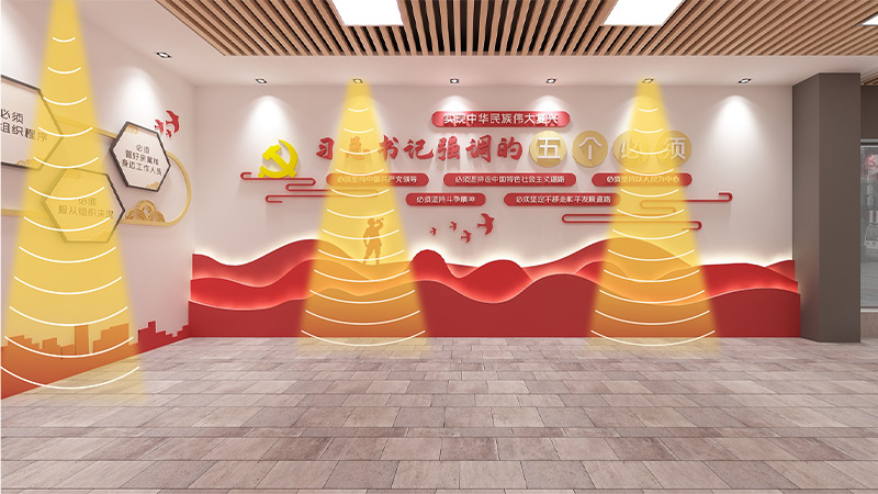 党建活动室定向扬声器，声音分区示意图